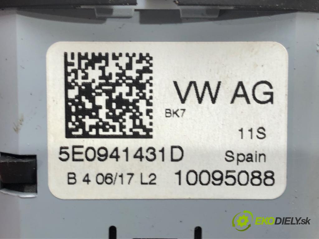 SKODA OCTAVIA III (5E3, NL3, NR3) 2012 - 2022    1.4 TSI 110 kW [150 KM] benzyna 2014 - 2020  spínač světel 5E0941431D