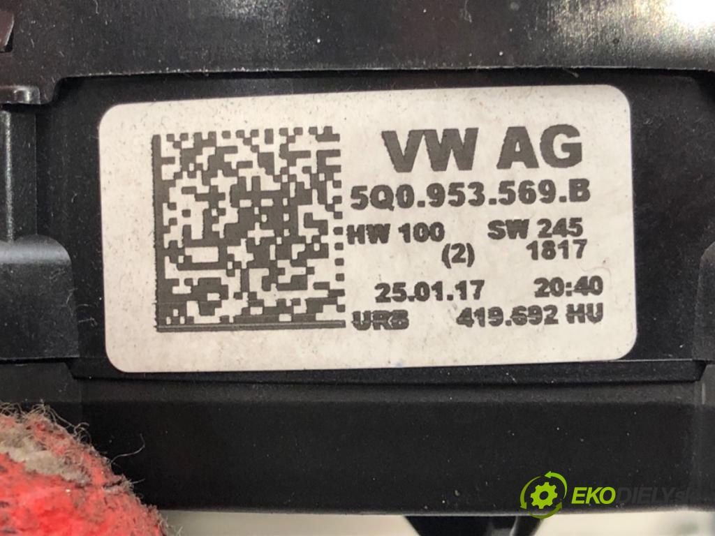 SKODA OCTAVIA III (5E3, NL3, NR3) 2012 - 2022    1.4 TSI 110 kW [150 KM] benzyna 2014 - 2020  Krúžok, slimák airbag 5Q0953569B (Airbagy)