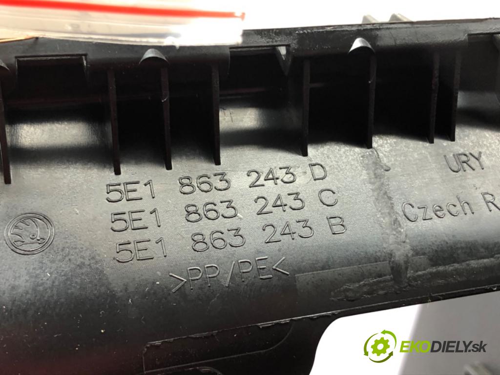 SKODA OCTAVIA III (5E3, NL3, NR3) 2012 - 2022    1.4 TSI 110 kW [150 KM] benzyna 2014 - 2020  Tunel stredový Lakťová opierka 5E1863243D