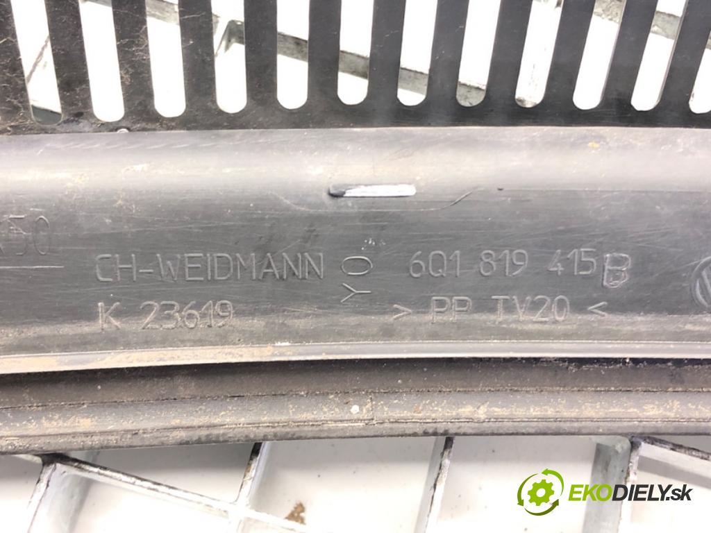 VW POLO (9N_, 9A_) 2001 - 2014    1.2 12V 47 kW [64 KM] benzyna 2001 - 2007  Torpédo, plast pod čelné okno  (Torpéda)