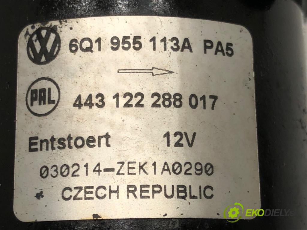 VW POLO (9N_, 9A_) 2001 - 2014    1.2 12V 47 kW [64 KM] benzyna 2001 - 2007  Mechanizmus stieračov predný  (Motorčeky stieračov predné)