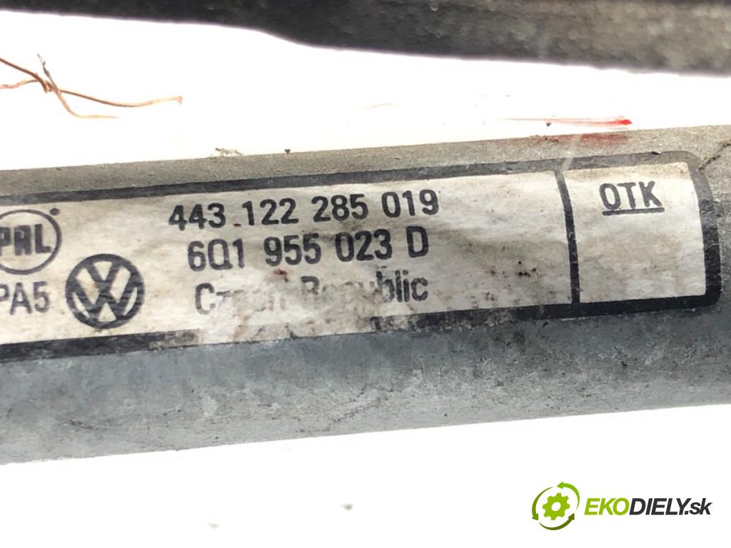 VW POLO (9N_, 9A_) 2001 - 2014    1.2 12V 47 kW [64 KM] benzyna 2001 - 2007  Mechanizmus stieračov predný  (Motorčeky stieračov predné)