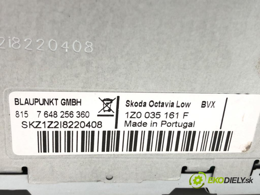 SKODA OCTAVIA II (1Z3) 2004 - 2013    1.9 TDI 77 kW [105 KM] olej napędowy 2004 - 2010  RADIO 1Z0035161F (Audio zariadenia)