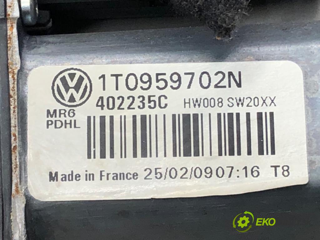 SKODA OCTAVIA II (1Z3) 2004 - 2013    1.9 TDI 77 kW [105 KM] olej napędowy 2004 - 2010  mechanismus okna pravý přední část 1T0959702N