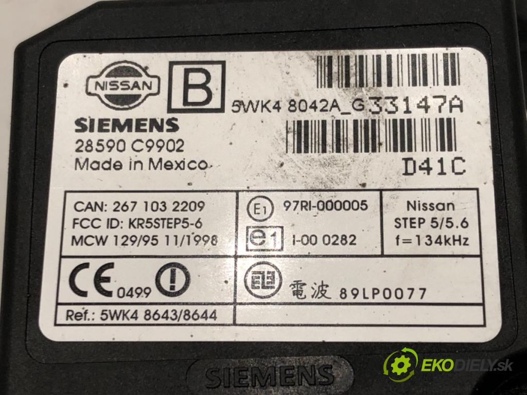 NISSAN X-TRAIL I (T30) 2001 - 2013    2.2 dCi 100 kW [136 KM] olej napędowy 2003 - 2013  spinačka 28590C9902 (Spínacie skrinky a kľúče)