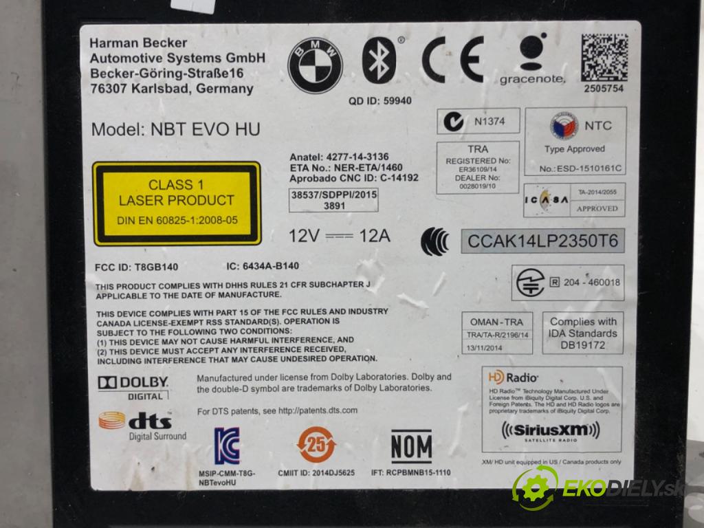 BMW 5 (G30, F90) 2016 - 2022    540 i xDrive 250 kW [340 KM] benzyna 2016 - 2020  RADIO 8804462 (Audio zariadenia)