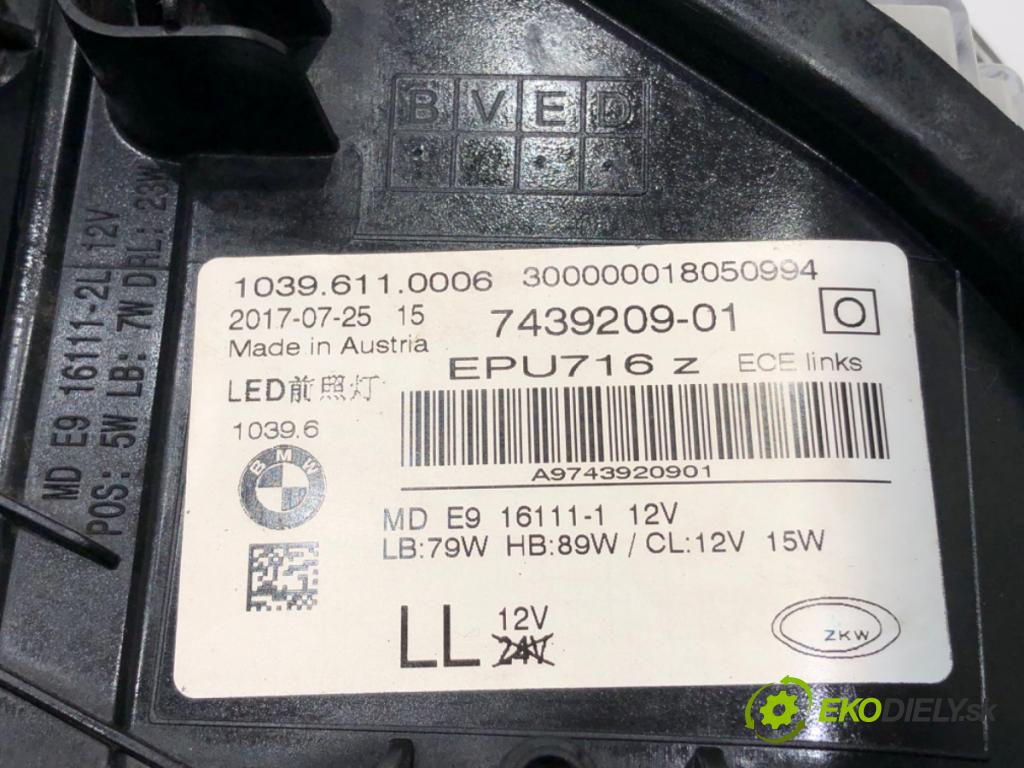 BMW 5 (G30, F90) 2016 - 2022    540 i xDrive 250 kW [340 KM] benzyna 2016 - 2020  Svetlomet ľavy predný ADAPTÍVNE: LED 7439209