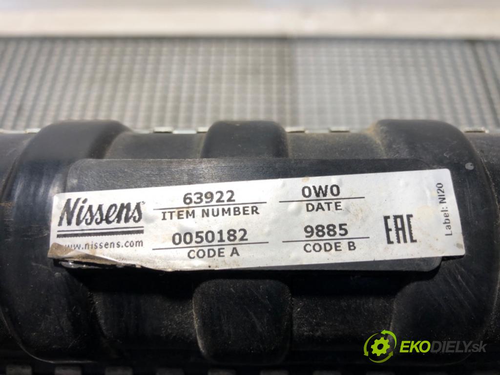 OPEL MOVANO A Autobus (X70) 1998 - 2022    2.5 D (JD) 59 kW [80 KM] olej napędowy 1998 - 2000  chladič vody  (Chladiče vody)