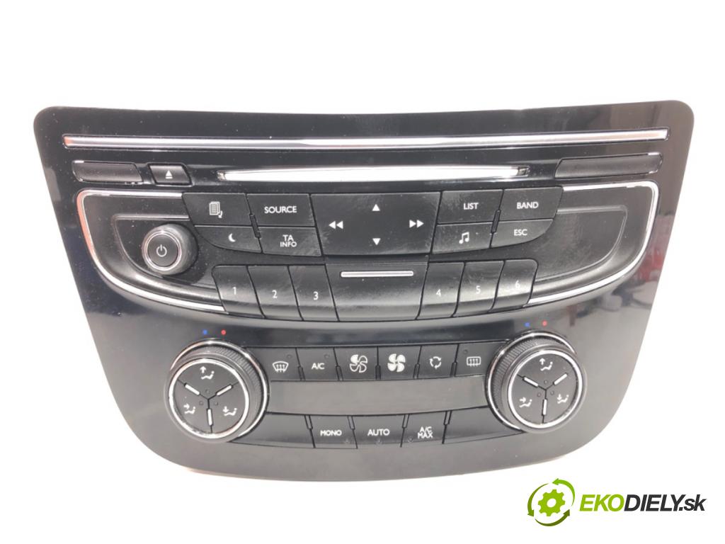 PEUGEOT 508 I (8D_) 2010 - 2018    1.6 HDi 82 kW [112 KM] olej napędowy 2010 - 2018  Panel ovládania radia 96656643XZ (Prepínače, spínače, tlačidlá a ovládače kúrenia)