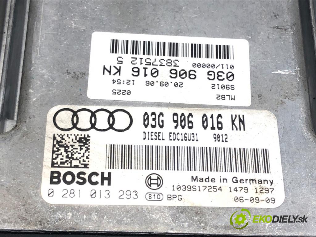 AUDI A4 B7 Avant (8ED) 2004 - 2008    2.0 TDI 103 kW [140 KM] olej napędowy 2004 - 2008  riadiaca jednotka Motor 03G906016KN (Riadiace jednotky)