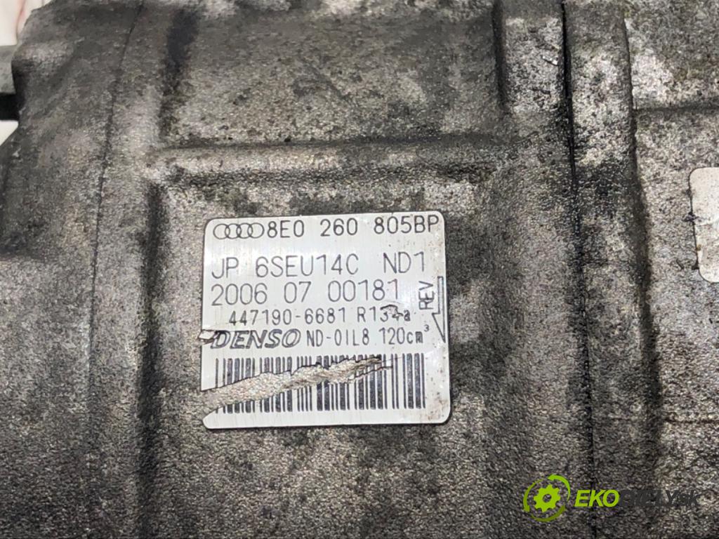 AUDI A4 B7 Avant (8ED) 2004 - 2008    2.0 TDI 103 kW [140 KM] olej napędowy 2004 - 2008  kompresor klimatizace 8E0260805BP (Kompresory)