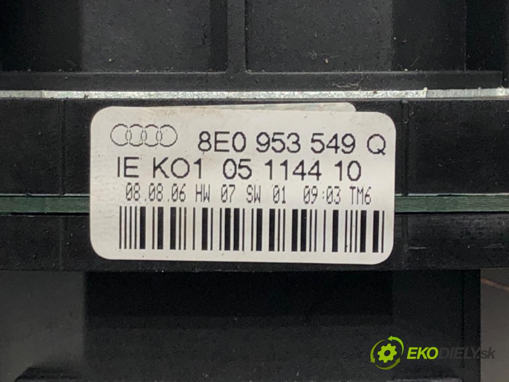 AUDI A4 B7 Avant (8ED) 2004 - 2008    2.0 TDI 103 kW [140 KM] olej napędowy 2004 - 2008  Prepínač kombinovaný 8E0953549Q (Prepínače, spínače, tlačidlá a ovládače kúrenia)