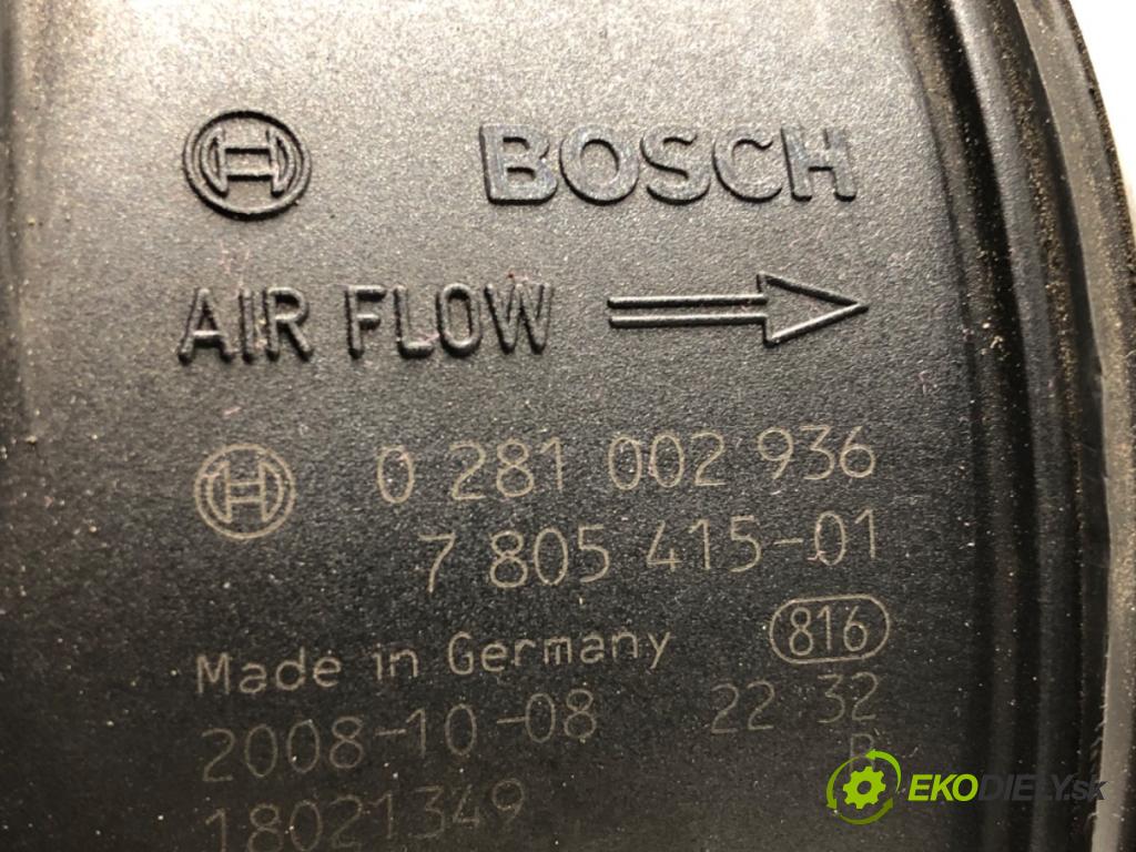 BMW X3 (E83) 2003 - 2011    2.0 sd 130 kW [177 KM] olej napędowy 2007 - 2008  Váha vzduchu 0281002936 (Váhy vzduchu)