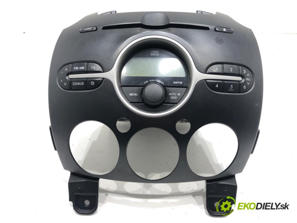 MAZDA 2 (DE_, DH_) 2007 - 2015    1.4 MZR-CD 50 kW [68 KM] olej napędowy 2008 - 2015  RADIO 14797726 (Audio zariadenia)