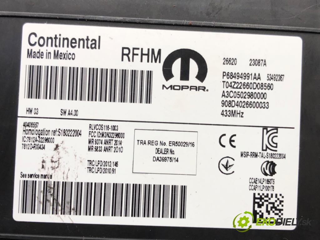 JEEP COMPASS (MP, M6) 2016 - 2022    2.4 MultiAir 4x4 129 kW [175 KM] benzyna 2017 - 2022  Modul Riadiaca jednotka P68494991AA (Ostatné)