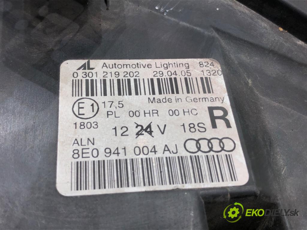 AUDI A4 B7 (8EC) 2004 - 2008    1.6 75 kW [102 KM] benzyna 2004 - 2008  Svetlomet pravy predný 8E0941004AJ