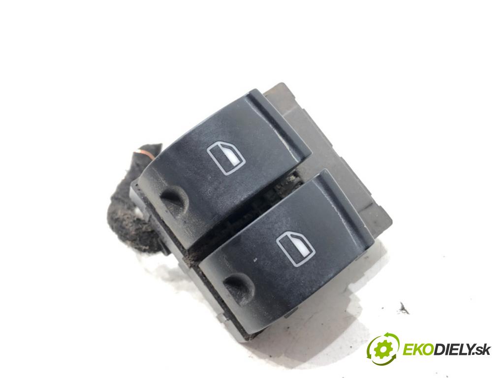 AUDI A4 B7 (8EC) 2004 - 2008    1.6 75 kW [102 KM] benzyna 2004 - 2008  Prepínač okien 8E0959851C (Prepínače, spínače, tlačidlá a ovládače kúrenia)