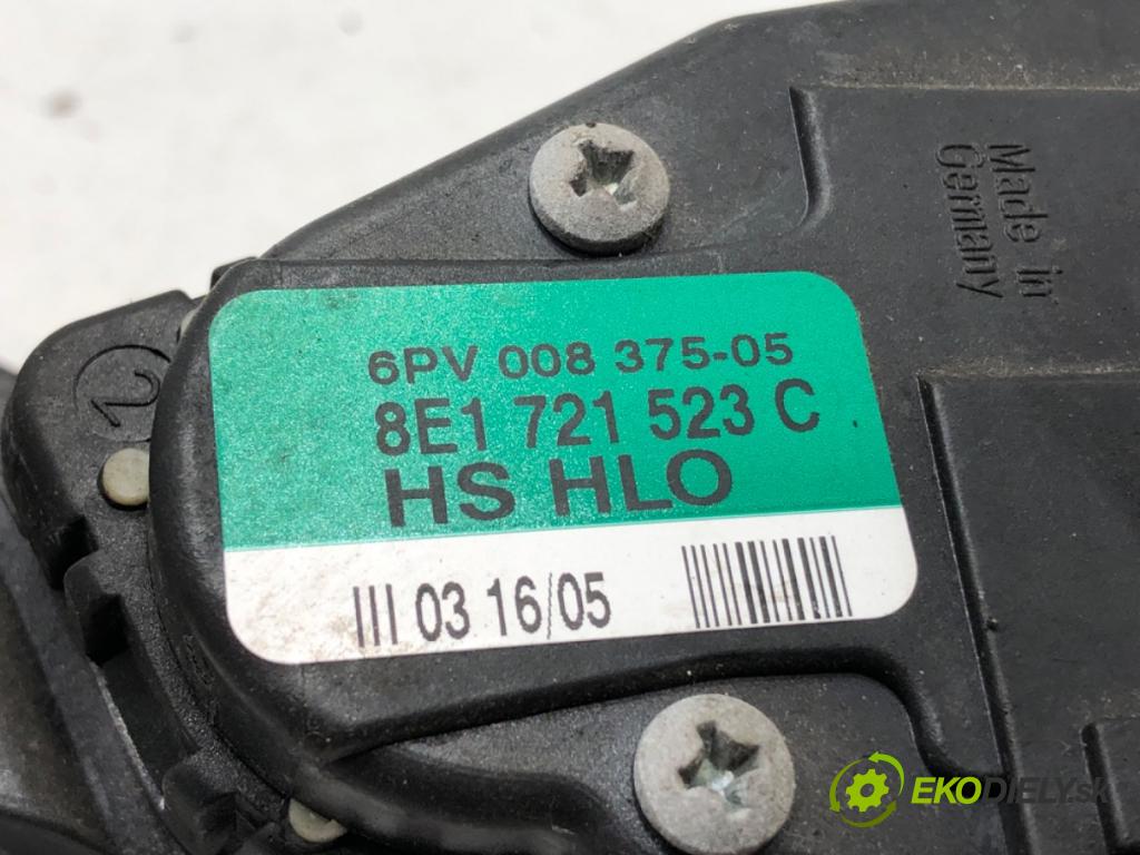 AUDI A4 B7 (8EC) 2004 - 2008    1.6 75 kW [102 KM] benzyna 2004 - 2008  Potenciometer plynu 8E1721523C (Pedále)