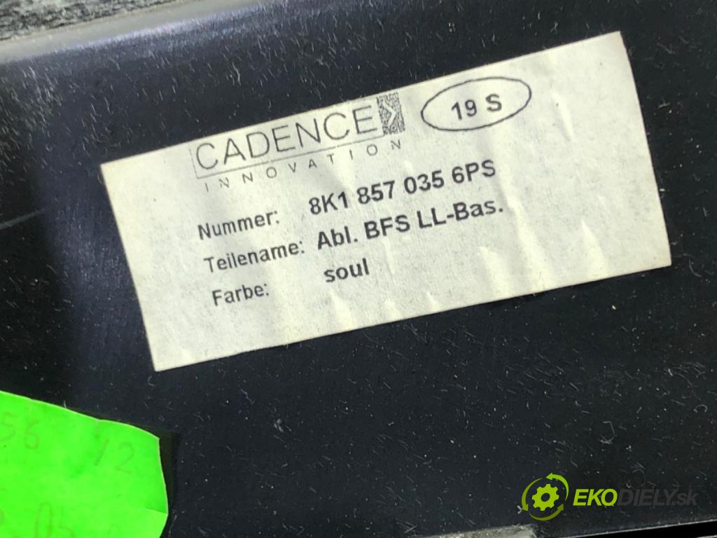 AUDI A4 B8 Avant (8K5) 2007 - 2015    2.0 TDI 105 kW [143 KM] olej napędowy 2008 - 2015  Priehradka, kastlík spolujazdca 8K1857035 (Priehradky, kastlíky)