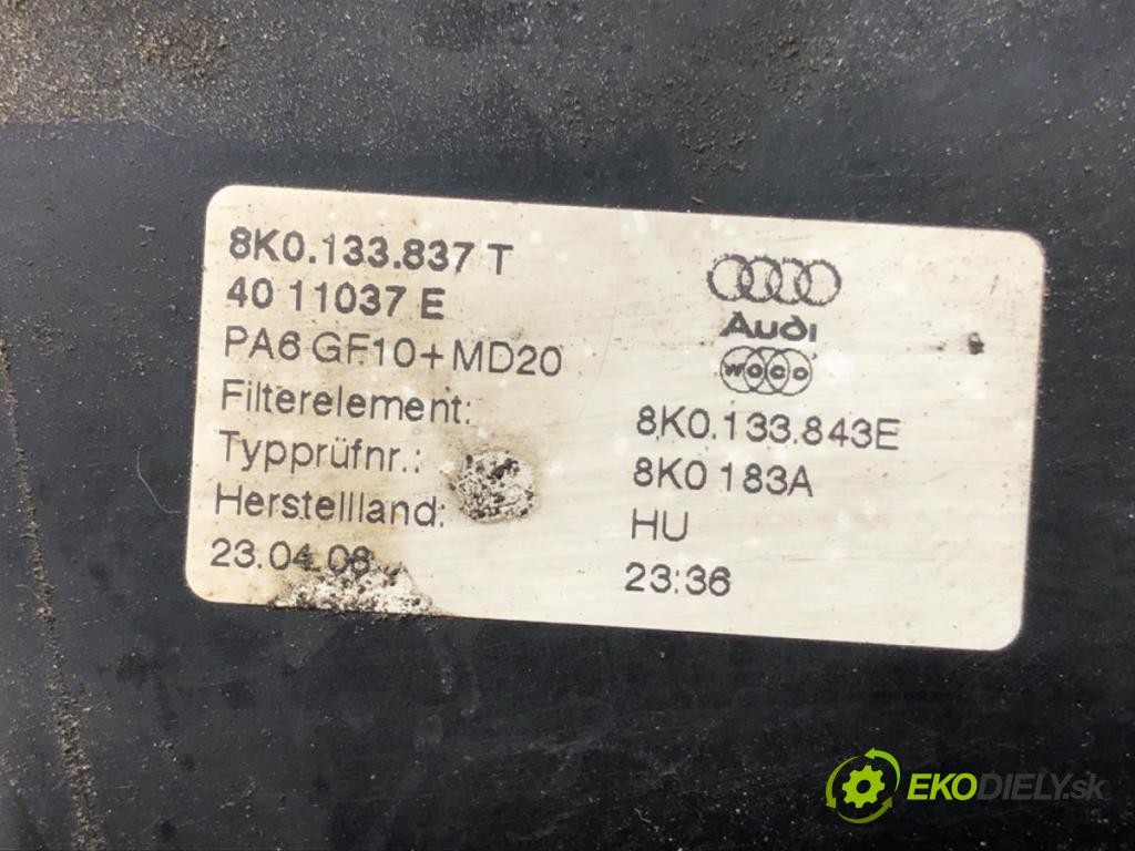 AUDI A4 B8 Avant (8K5) 2007 - 2015    2.0 TDI 105 kW [143 KM] olej napędowy 2008 - 2015  Obal filtra vzduchu 8K0133835AD (Obaly filtrov vzduchu)