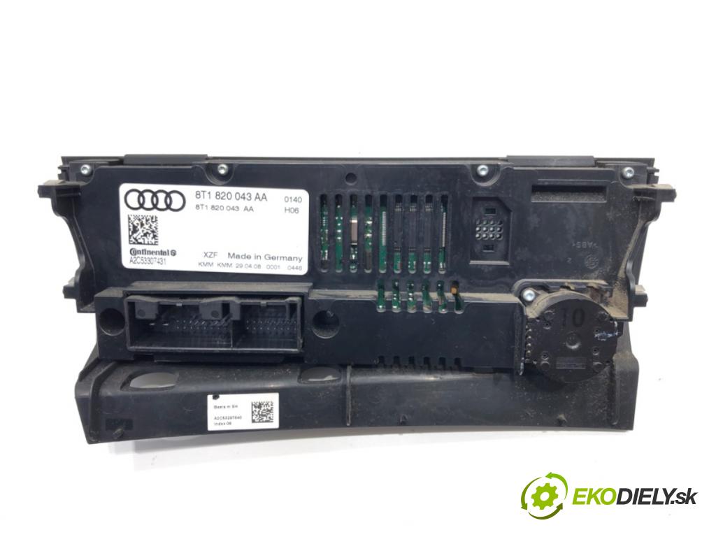 AUDI A4 B8 Avant (8K5) 2007 - 2015    2.0 TDI 105 kW [143 KM] olej napędowy 2008 - 2015  Panel ovládania kúrenia 8T1820043AA (Prepínače, spínače, tlačidlá a ovládače kúrenia)