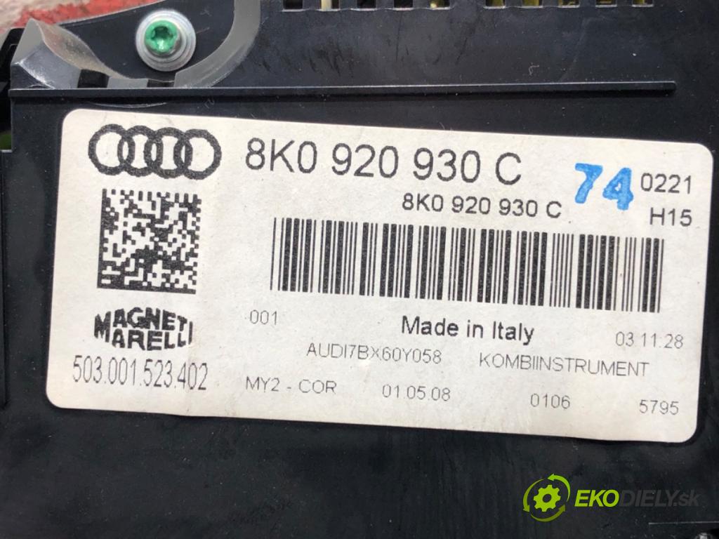 AUDI A4 B8 Avant (8K5) 2007 - 2015    2.0 TDI 105 kW [143 KM] olej napędowy 2008 - 2015  Prístrojovka 8K0920930C (Prístrojové dosky, displeje)