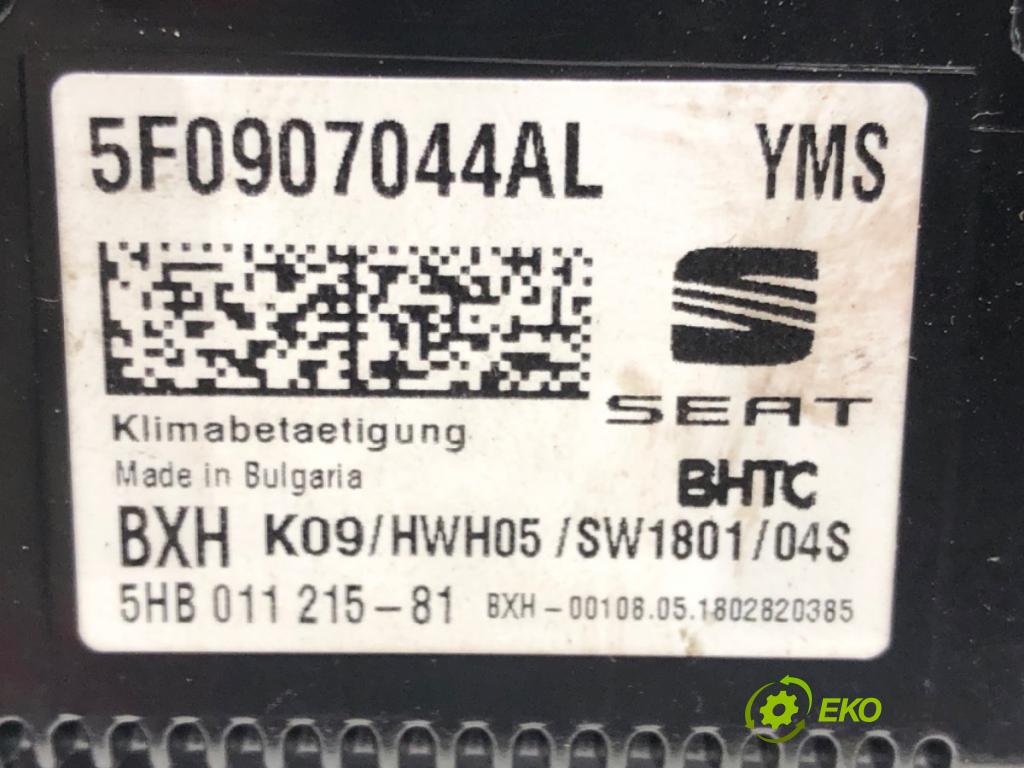 SEAT ATECA (KH7, KHP) 2016 - 2022    1.4 TSI 110 kW [150 KM] benzyna 2016 - 2022  Panel ovládania kúrenia 5F0907044AL (Prepínače, spínače, tlačidlá a ovládače kúrenia)