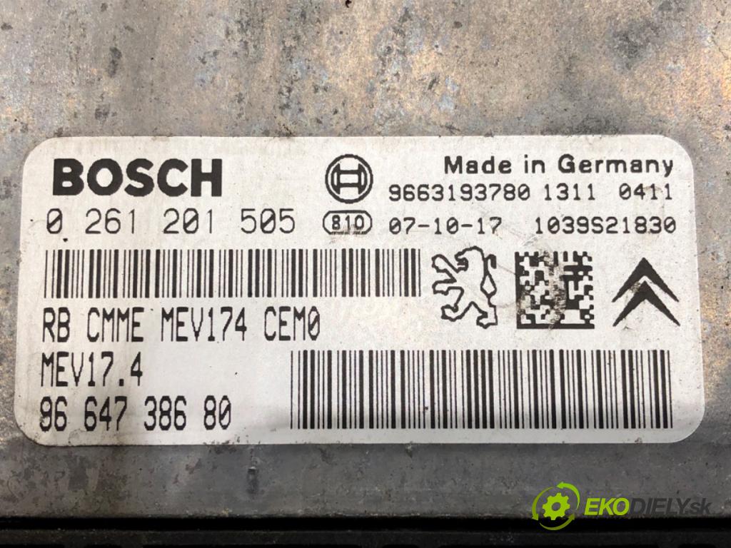 PEUGEOT 207 SW (WK_) 2007 - 2013    1.4 16V 70 kW [95 KM] benzyna 2007 - 2013  riadiaca jednotka Motor 9663193780 (Riadiace jednotky)
