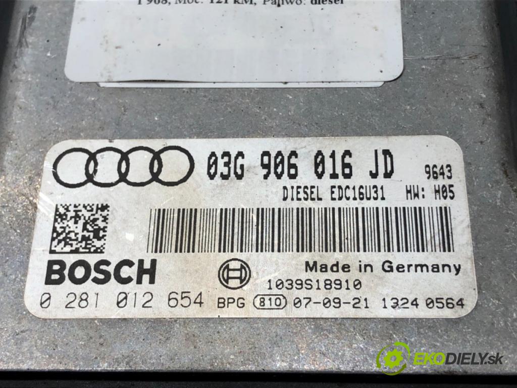 AUDI A4 B7 Avant (8ED) 2004 - 2008    2.0 TDI 103 kW [140 KM] olej napędowy 2004 - 2008  riadiaca jednotka Motor 03G906016JD (Riadiace jednotky)