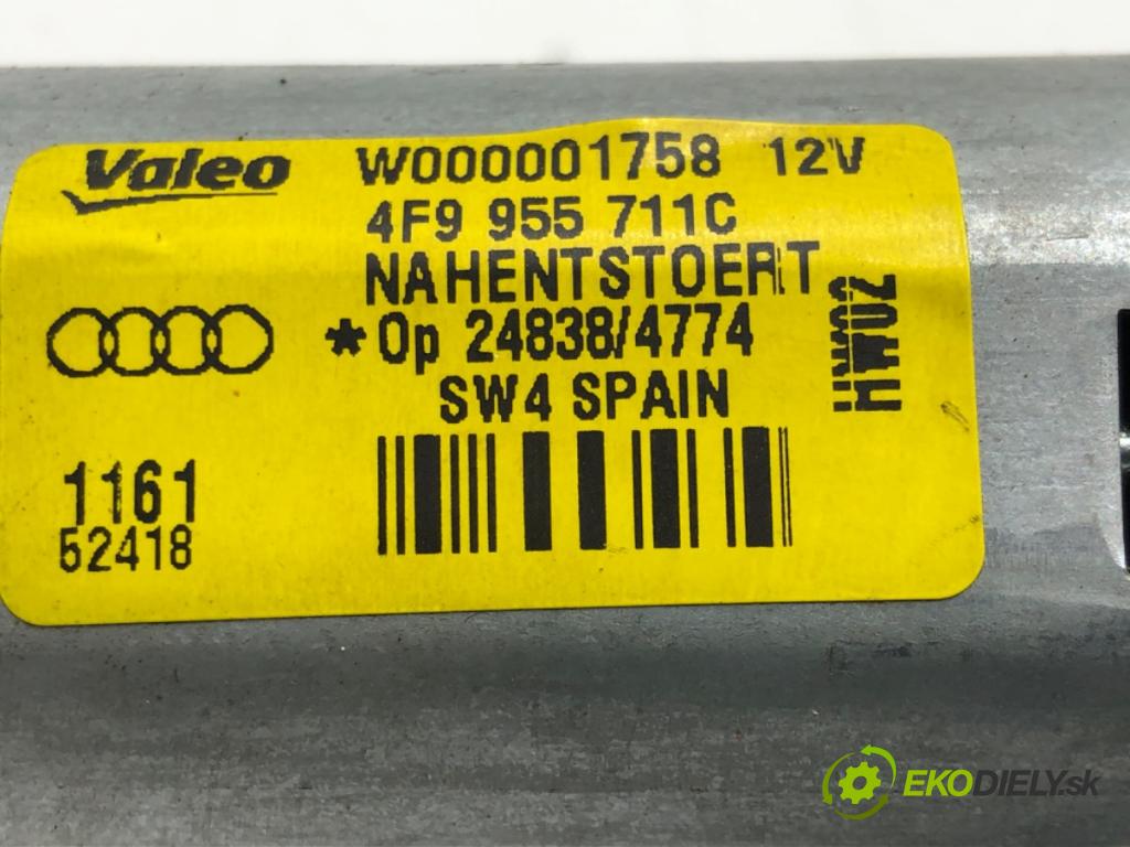 AUDI A4 B7 Avant (8ED) 2004 - 2008    2.0 TDI 103 kW [140 KM] olej napędowy 2004 - 2008  motor stěračů zadní část 4F9955711C