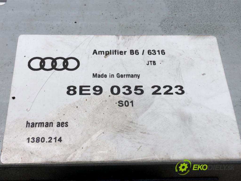 AUDI A4 B6 Avant (8E5) 2000 - 2005    1.9 TDI 96 kW [130 KM] olej napędowy 2001 - 2004  Zosilňovač 8E9035223 (Zosilňovače)