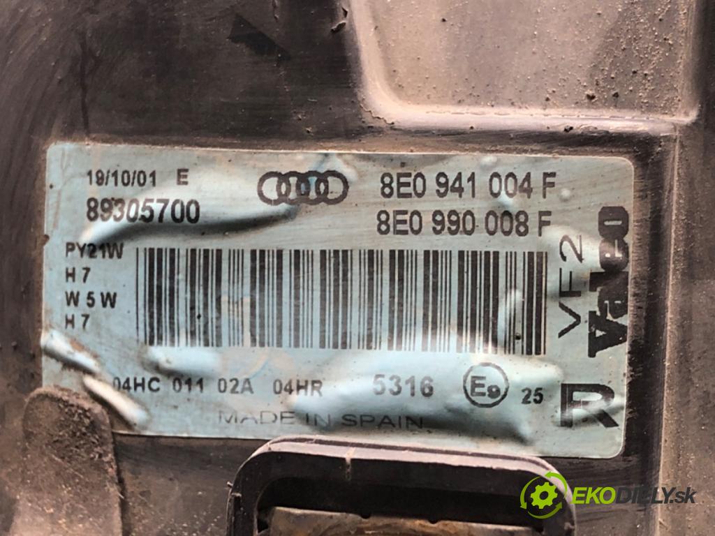 AUDI A4 B6 Avant (8E5) 2000 - 2005    1.9 TDI 96 kW [130 KM] olej napędowy 2001 - 2004  Svetlomet pravy predný 8E0941004F