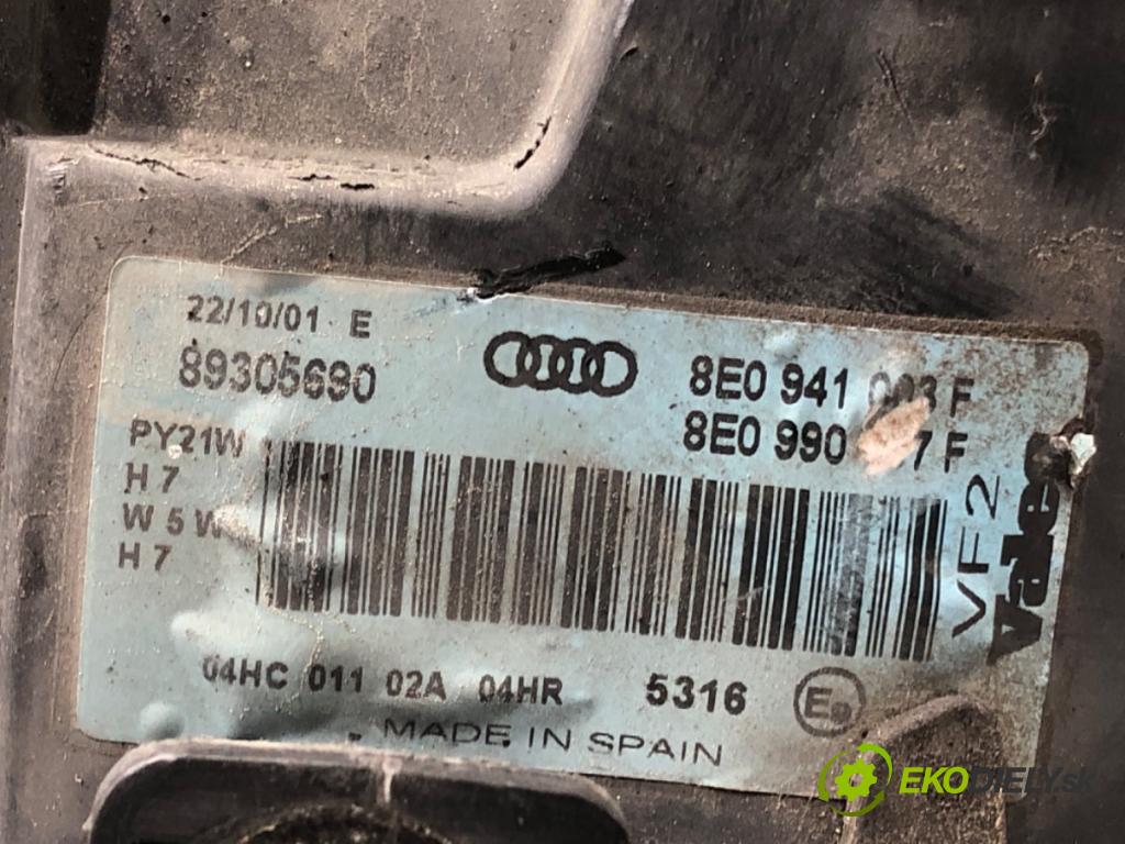 AUDI A4 B6 Avant (8E5) 2000 - 2005    1.9 TDI 96 kW [130 KM] olej napędowy 2001 - 2004  Svetlomet ľavy predný 8E0941003F