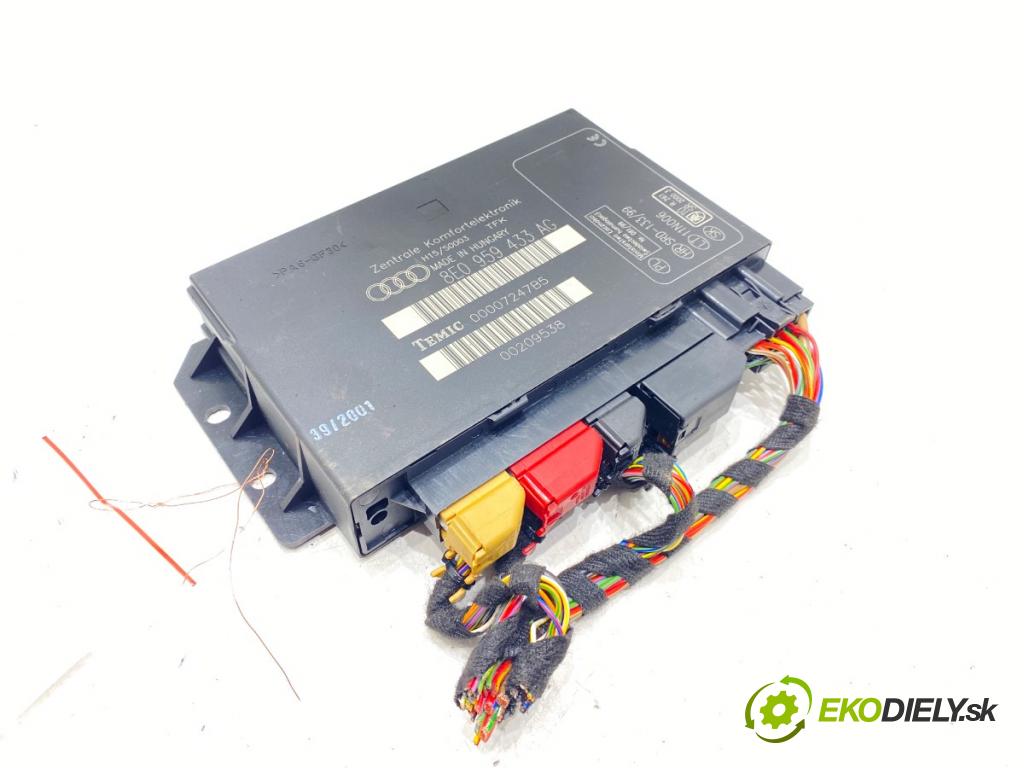 AUDI A4 B6 Avant (8E5) 2000 - 2005    1.9 TDI 96 kW [130 KM] olej napędowy 2001 - 2004  Modul komfortu 8E0959433AG (Moduly komfortu)