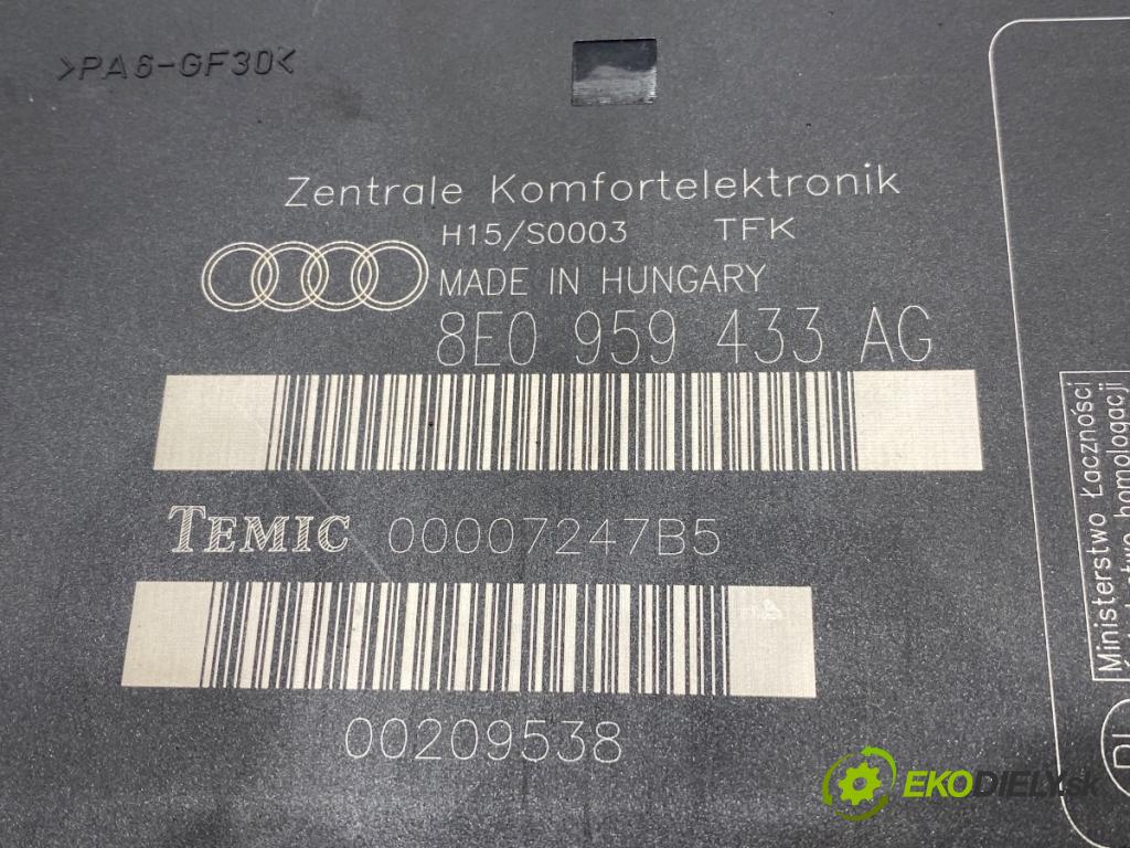 AUDI A4 B6 Avant (8E5) 2000 - 2005    1.9 TDI 96 kW [130 KM] olej napędowy 2001 - 2004  Modul komfortu 8E0959433AG (Moduly komfortu)
