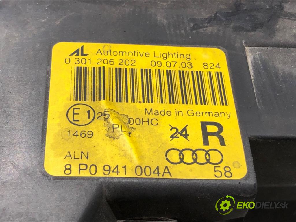 AUDI A3 (8P1) 2003 - 2013    2.0 TDI 16V 103 kW [140 KM] olej napędowy 2003 - 2012  Svetlomet pravy predný 8P0941004A
