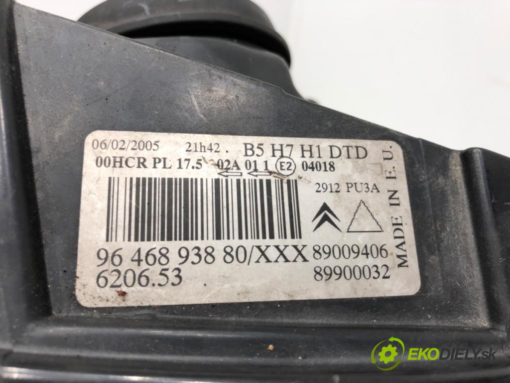 CITROEN C4 I (LC_) 2004 - 2014    1.4 16V 65 kW [88 KM] benzyna 2004 - 2011  Svetlomet pravy predný 9646893880