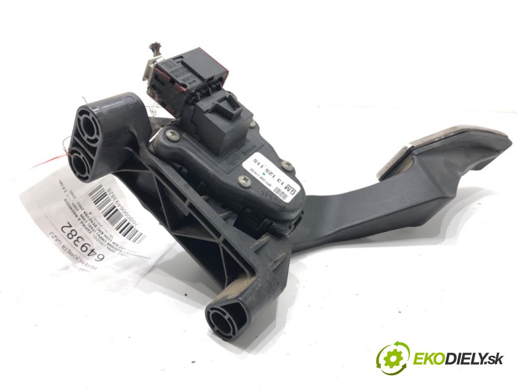 OPEL ZAFIRA A nadwozie wielkoprzestrzenne (MPV) (T98) 1999 - 2005    2.0 OPC (F75) 147 kW [200 KM] benzyna 2002 - 2005  Potenciometer plynu 13125115 (Pedále)