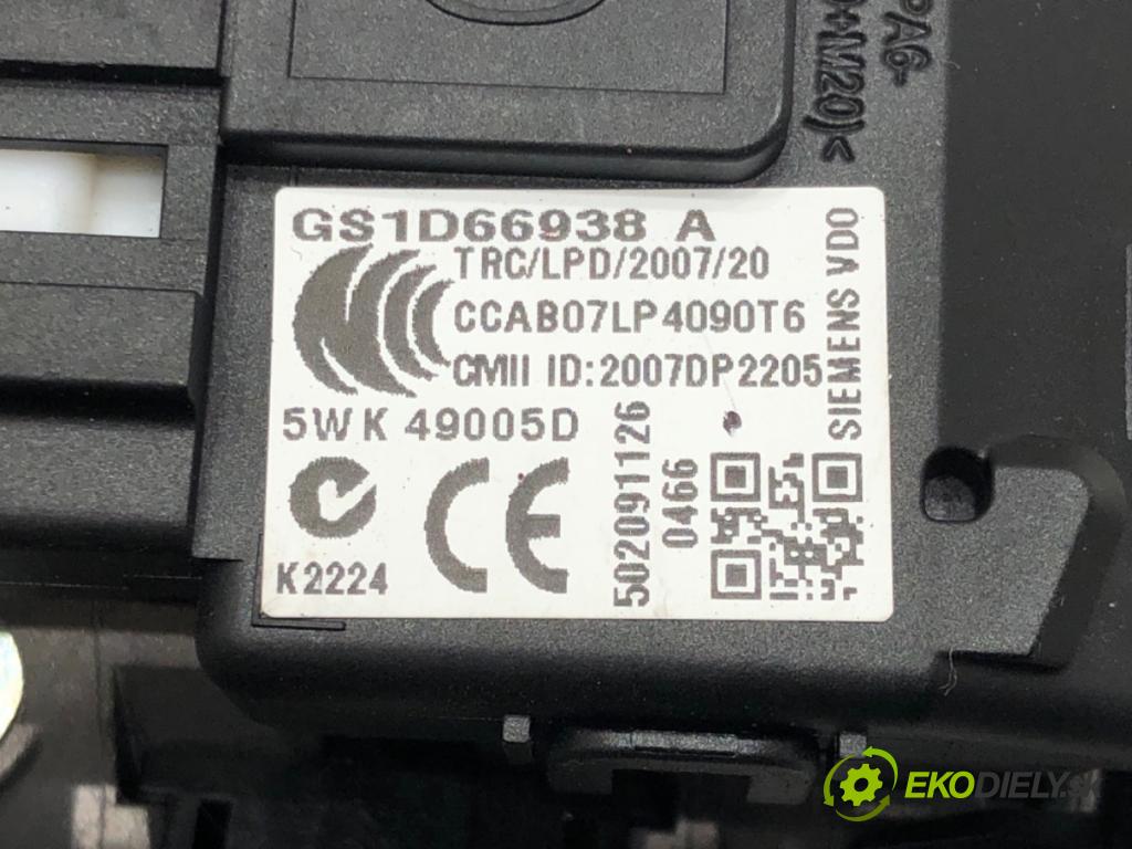 MAZDA 6 Kombi (GH) 2007 - 2013    2.0 MZR (GHEFW) 114 kW [155 KM] benzyna 2010 - 2013  spinačka GS1D66938A (Spínacie skrinky a kľúče)