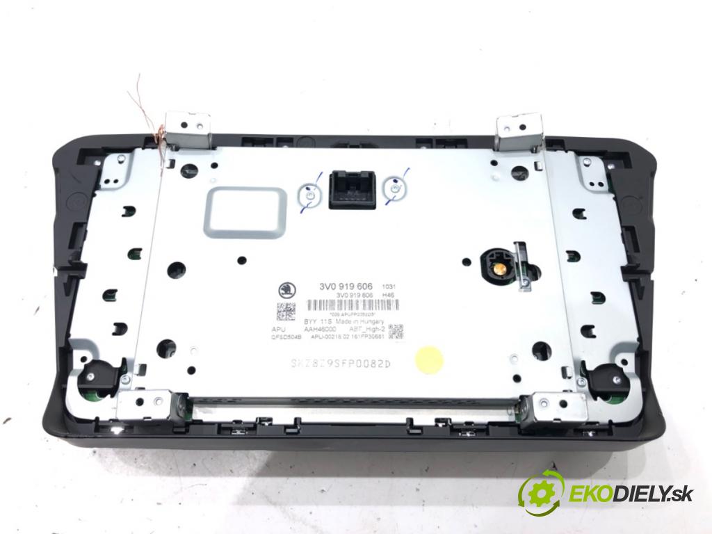SKODA SUPERB III Kombi (3V5) 2015 - 2022    2.0 TSI 4x4 206 kW [280 KM] benzyna 2015 - 2022  RADIO 3V0919606 (Audio zariadenia)