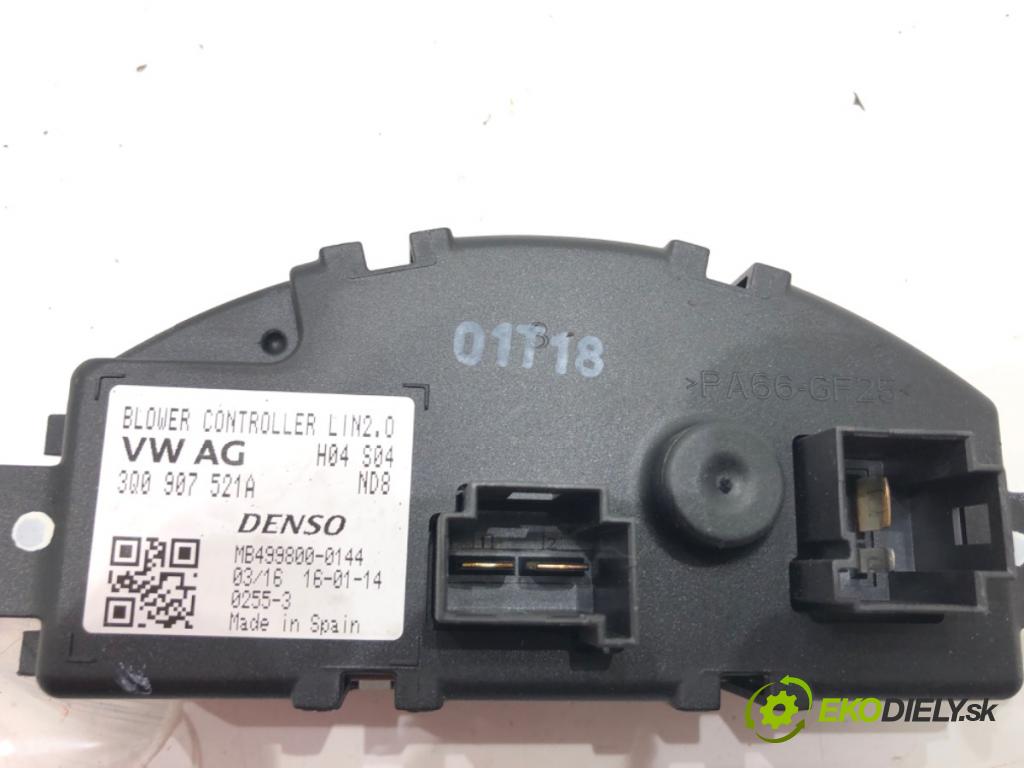 SKODA SUPERB III Kombi (3V5) 2015 - 2022    2.0 TSI 4x4 206 kW [280 KM] benzyna 2015 - 2022  Odpor, rezistor kúrenia vzduchu 3Q0907521A (Odpory (rezistory) kúrenia)