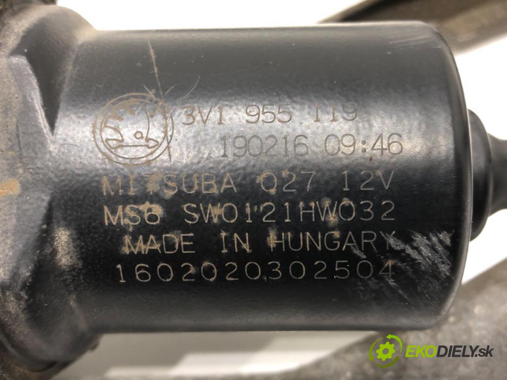 SKODA SUPERB III Kombi (3V5) 2015 - 2022    2.0 TSI 4x4 206 kW [280 KM] benzyna 2015 - 2022  Mechanizmus stieračov predný 3V1955119 (Motorčeky stieračov predné)