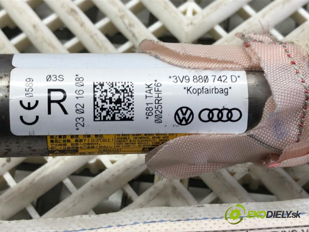 SKODA SUPERB III Kombi (3V5) 2015 - 2022    2.0 TSI 4x4 206 kW [280 KM] benzyna 2015 - 2022  palubní doska silenbloku ZÁVĚSY PÁSY: 3V0880201F