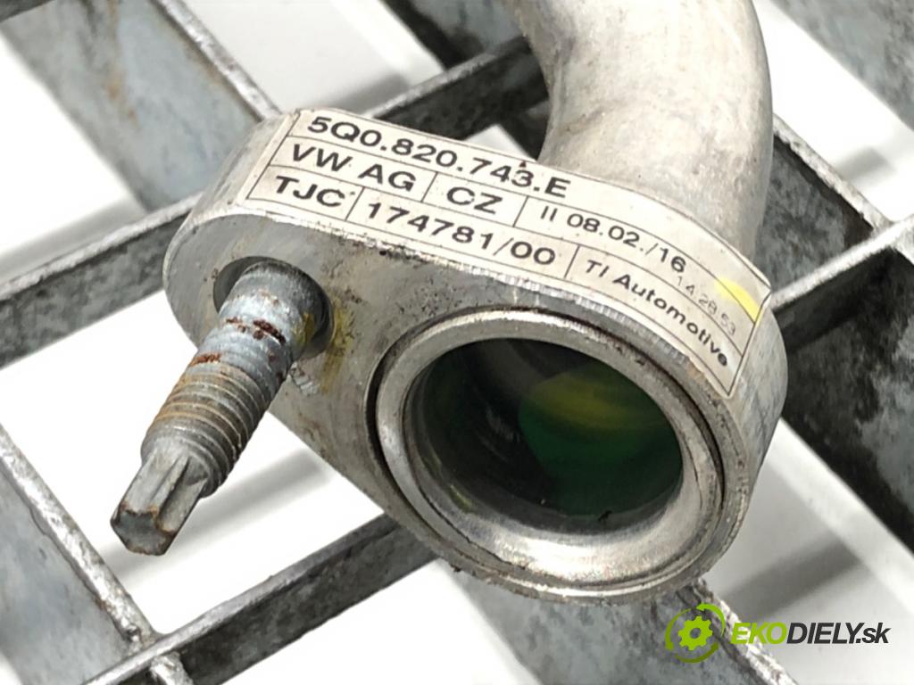 SKODA SUPERB III Kombi (3V5) 2015 - 2022    2.0 TSI 4x4 206 kW [280 KM] benzyna 2015 - 2022  rúrka klimatizácie 5Q0820743E (Rúrky klimatizácie)