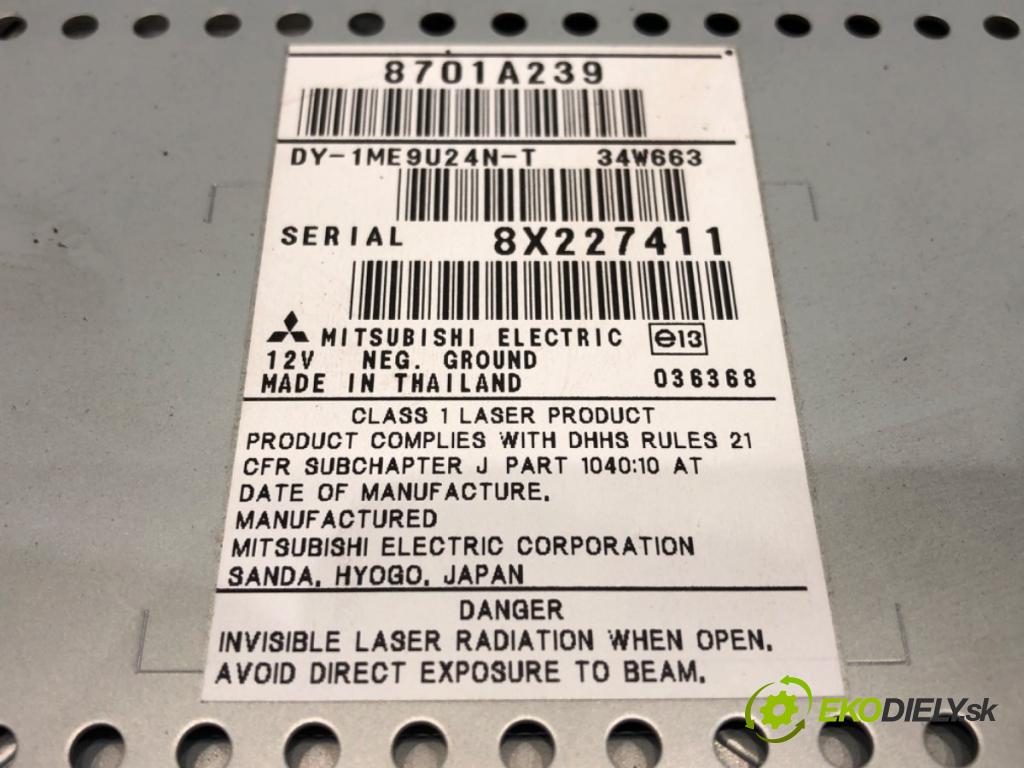 MITSUBISHI COLT VI (Z3_A, Z2_A) 2002 - 2012    1.3 70 kW [95 KM] benzyna 2004 - 2012  RADIO 8701A239 (Audio zariadenia)