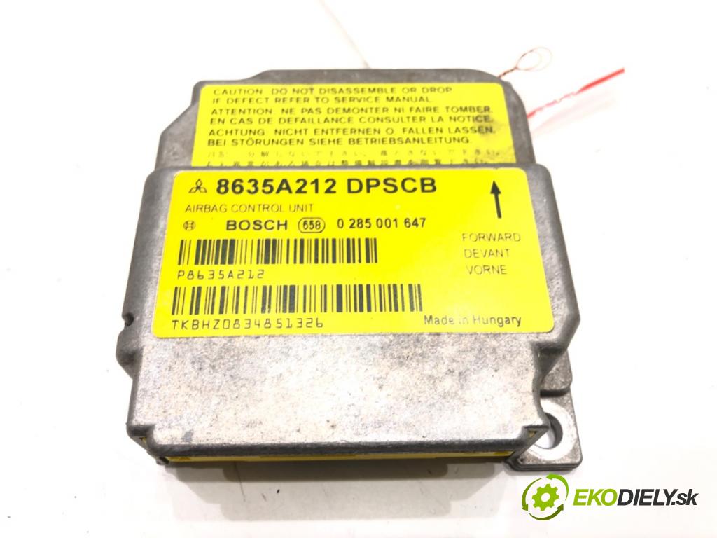 MITSUBISHI COLT VI (Z3_A, Z2_A) 2002 - 2012    1.3 70 kW [95 KM] benzyna 2004 - 2012  senzor airbag 0285001647 (Snímače)