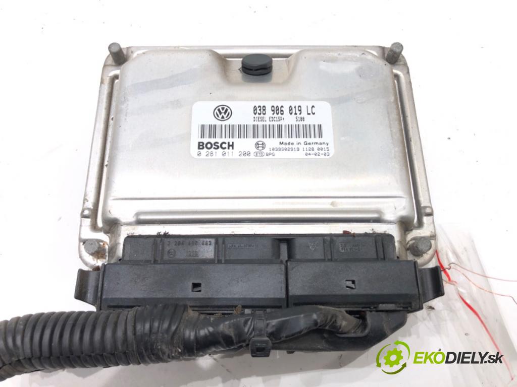 VW POLO (9N_, 9A_) 2001 - 2014    1.9 TDI 74 kW [101 KM] olej napędowy 2001 - 2009  riadiaca jednotka Motor 038906019LC (Riadiace jednotky)