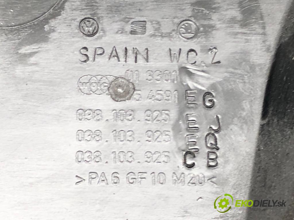 VW POLO (9N_, 9A_) 2001 - 2014    1.9 TDI 74 kW [101 KM] olej napędowy 2001 - 2009  kryt motora 038103925EJ (Kryty motora)