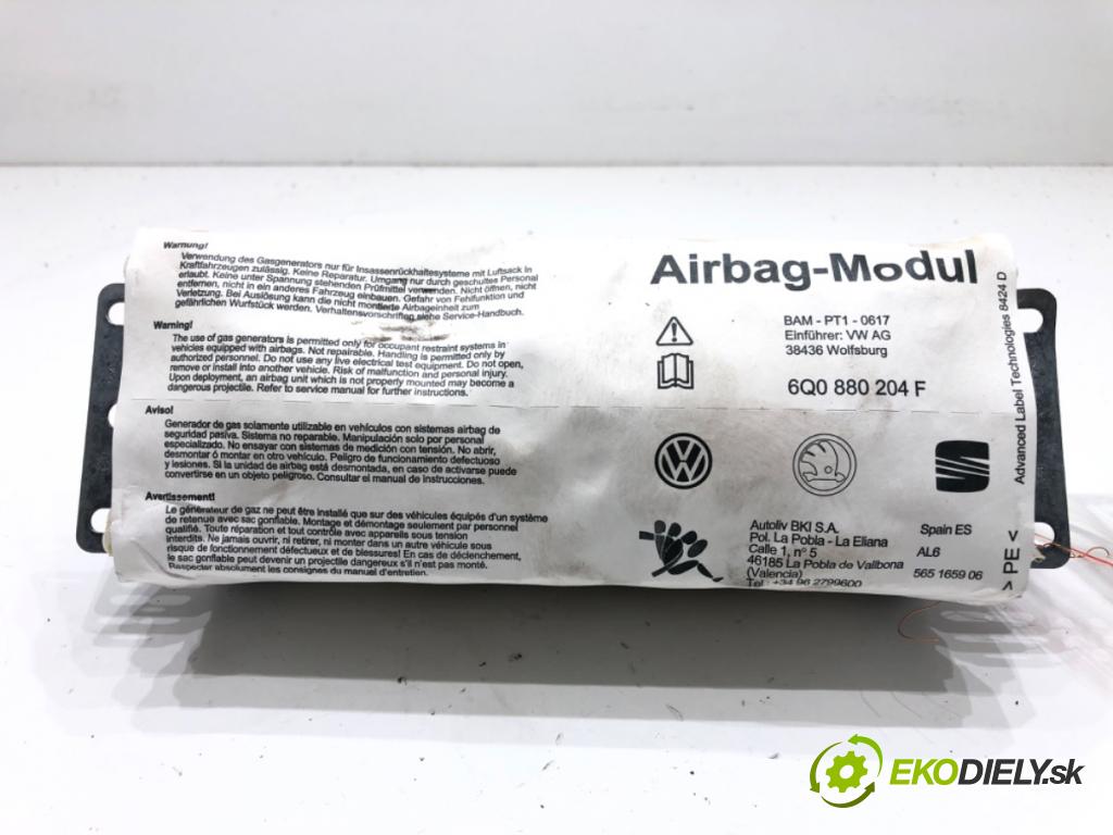 VW POLO (9N_, 9A_) 2001 - 2014    1.9 TDI 74 kW [101 KM] olej napędowy 2001 - 2009  AirBag spolujazdca 6Q0880204F (Airbagy)