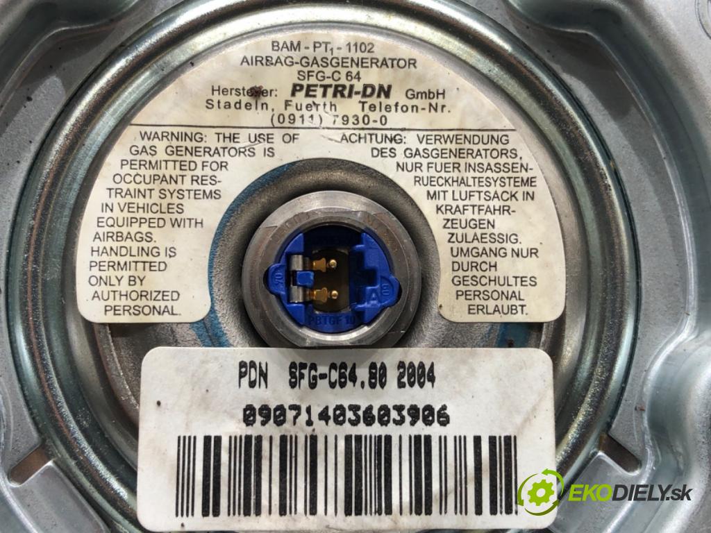 VW POLO (9N_, 9A_) 2001 - 2014    1.9 TDI 74 kW [101 KM] olej napędowy 2001 - 2009  AirBag volantu 1T0880201A (Airbagy)